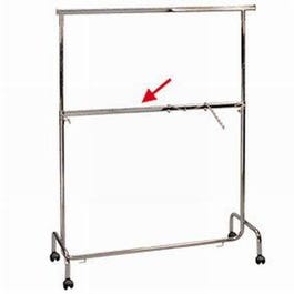 Middenstang chroom TBV kledingrek 0181 128cm Middenstang chroom TBV kledingrek 0181 128cm