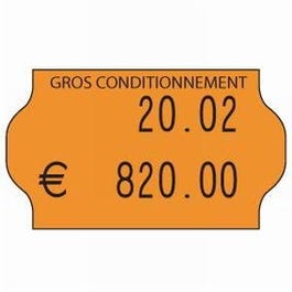 Etiket standaard Meto fluo oranje 32x19mm (FR) - per 30000 Etiket standaard Meto fluo oranje 32x19mm (FR) - per 30000