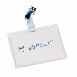 Badge met clip 60x90mm - per 25 Badge met clip 60x90mm - per 25