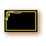 Prijskaart neutraal zwart gouden rand 6x4cm - per 50