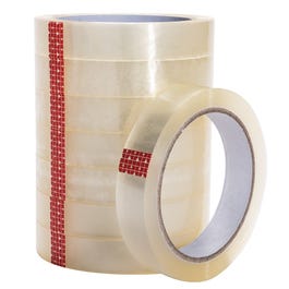 Plakband transparant 35µ 19cm x 66m - per 8 Plakband transparant 35µ 19cm x 66m - per 8
