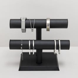 Armbanddisplay 2 niveaus zwart 25x21cm Armbanddisplay 2 niveaus zwart 25x21cm
