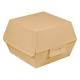 Hamburgerdoos THE PACK gegolfd karton 14,4x13,6x9,2cm bruin par 50 Hamburgerdoos THE PACK gegolfd karton 14,4x13,6x9,2cm bruin par 50