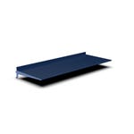 Legbord metaalblauw L60cm + plankdragers