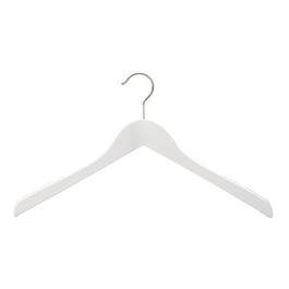 Kledinghanger hout wit 44cm - per 6 Kledinghanger hout wit 44cm - per 6