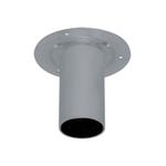 Muurflens Roto voor plafond of vloer aluminium grijs Ø60mm