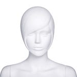 Dameshoofd haarlok voor moduleerbare mannequin wit mat