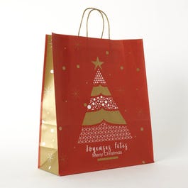 Krafttas met gedraaide handvatten Cooper rood 35+14x41cm - per 50 Krafttas met gedraaide handvatten Cooper rood 35+14x41cm - per 50