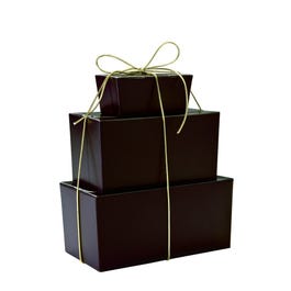 Pralinedoos moka binnenkant goud 250g - per 50 Pralinedoos moka binnenkant goud 250g - per 50