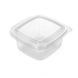 Plastic bakje met klap deksel 375ml 10x9.4x5.65cm - per 50 Plastic bakje met klap deksel 375ml 10x9.4x5.65cm - per 50