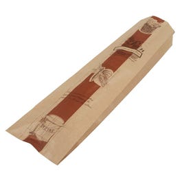 Stokbrood zak bruin Kraft Tradition 11+6.5x50cm - per 1000 Stokbrood zak bruin Kraft Tradition 11+6.5x50cm - per 1000