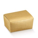 Pralinedoos karton goud effect materiaal 125gr 10,3x6,7x4,5cm - per 100