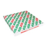 Pizzadoos wit karton groene en rode print 46x46x5cm - per 50