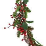 Kerstboomslinger met bessen en dennenappels L.120cm