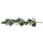 Kerstboomslinger met dennenappels en glitterbessen L 120cm