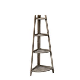 Hoekpresentatierek hout 4 etages 41 x 130cm Hoekpresentatierek hout 4 etages 41 x 130cm