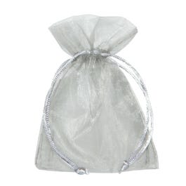 Organza zakje zilver 12x17cm - per 10 Organza zakje zilver 12x17cm - per 10