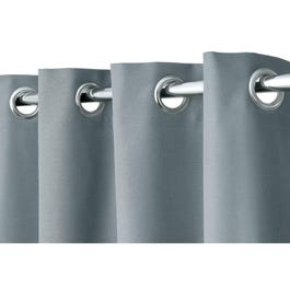 Paskamergordijn gletsjergrijs met ringen 1,35x2m Paskamergordijn gletsjergrijs met ringen 1,35x2m